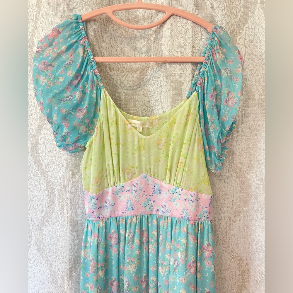 LoveShackFancy Angie Maxi Dress Fuji Sunrise Size 4 - Picture 3 of 7